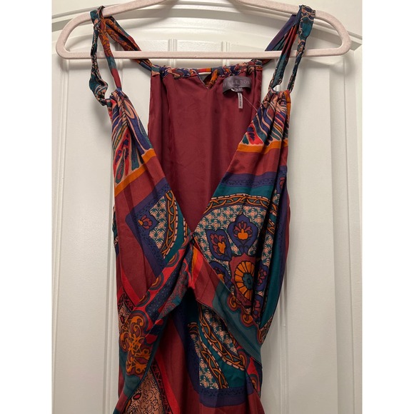 Hale Bob Women’s Sleeveless V-Neck Boho Summer Maxi Dress Size XS Multicolor - Picture 2 of 6